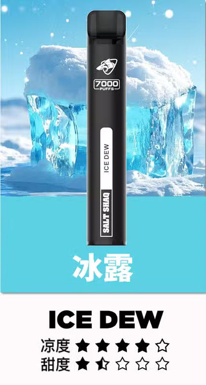 鯊克SALT SHAQ7000口一次性電子煙/鯊克7000口拋棄式煙桿